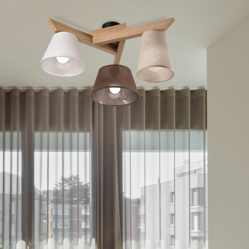 Brilagi - LED  Pinnale kinnitatav lühter ANTHONY 3xE14/40W/230V tamm