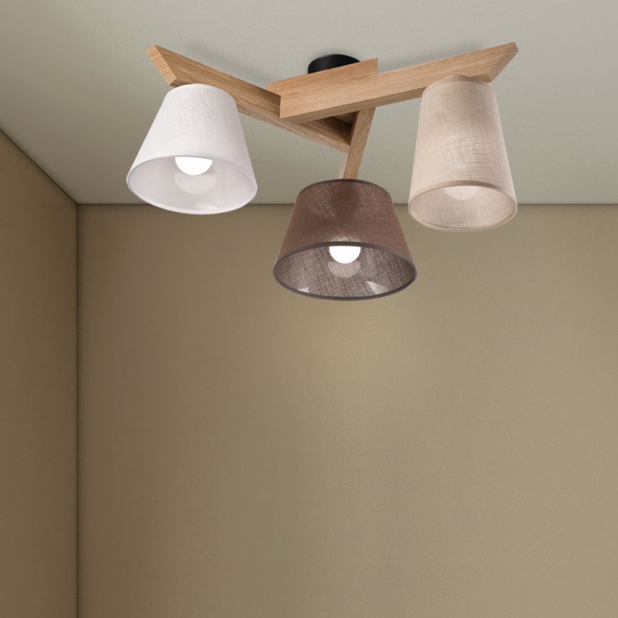 Brilagi - LED  Pinnale kinnitatav lühter ANTHONY 3xE14/40W/230V tamm