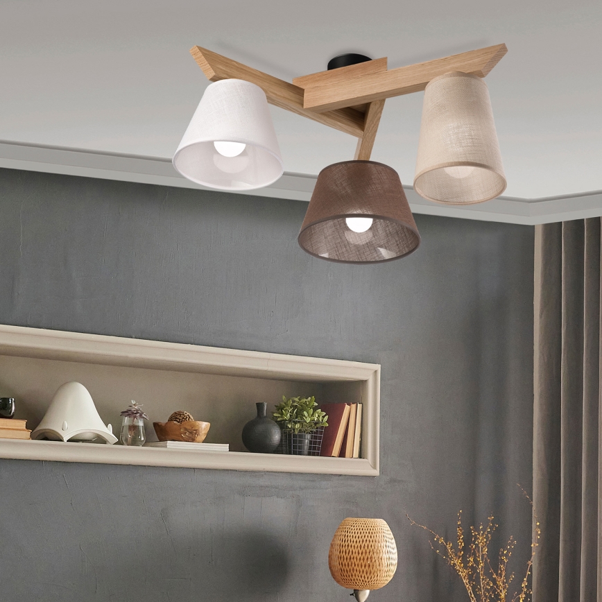 Brilagi - LED  Pinnale kinnitatav lühter ANTHONY 3xE14/40W/230V tamm