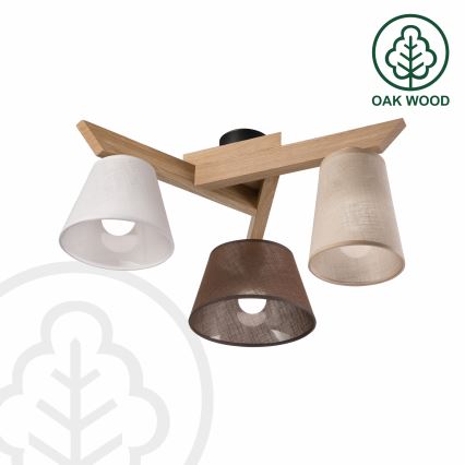 Brilagi - LED  Pinnale kinnitatav lühter ANTHONY 3xE14/40W/230V tamm