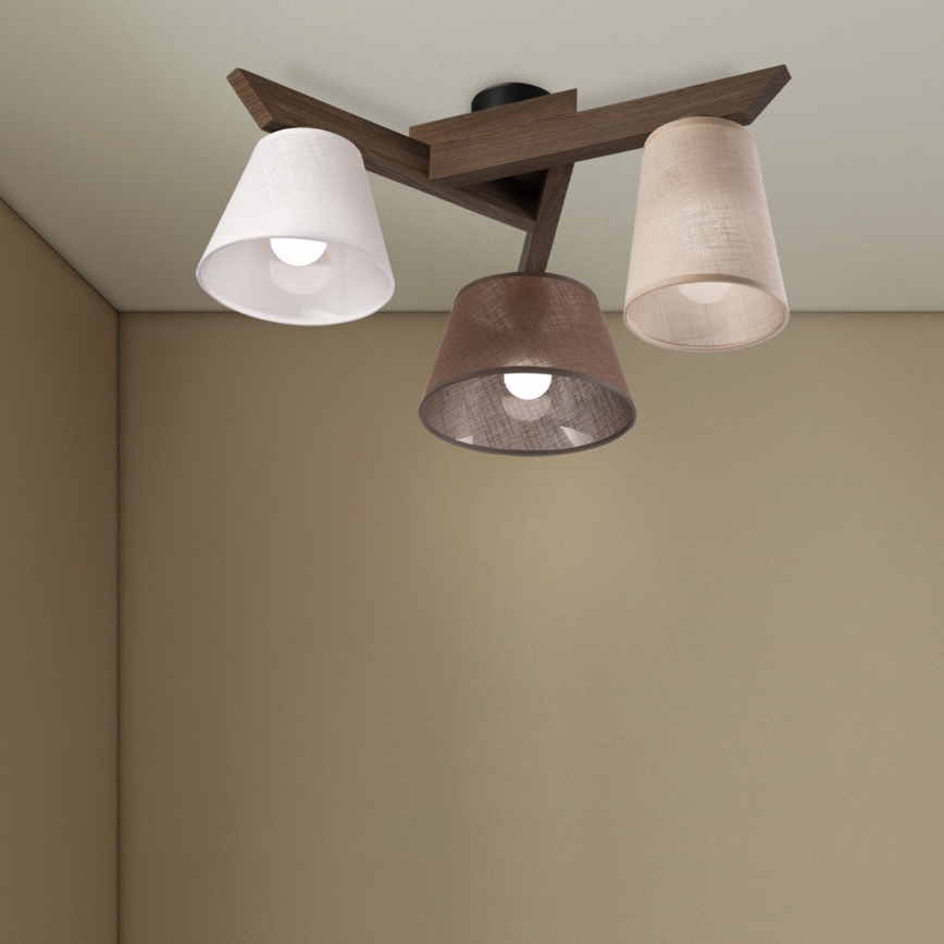 Brilagi - LED  Pinnale kinnitatav lühter ANTHONY 3xE14/40W/230V tamm