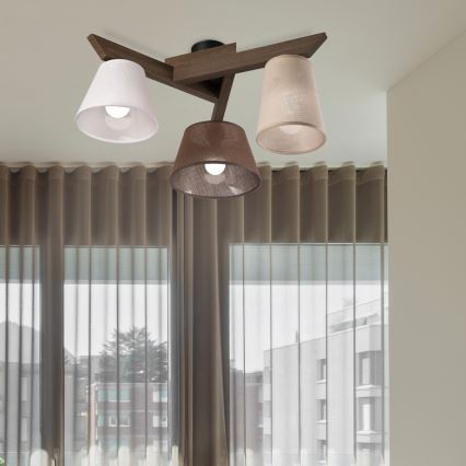 Brilagi - LED  Pinnale kinnitatav lühter ANTHONY 3xE14/40W/230V tamm