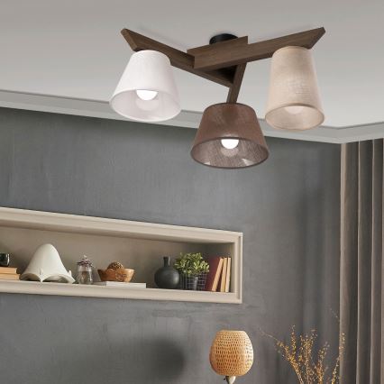 Brilagi - LED  Pinnale kinnitatav lühter ANTHONY 3xE14/40W/230V tamm