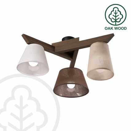 Brilagi - LED  Pinnale kinnitatav lühter ANTHONY 3xE14/40W/230V tamm