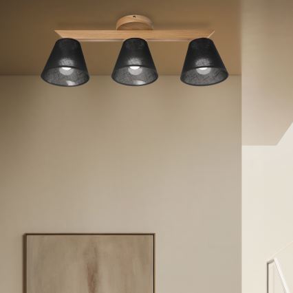 Brilagi - LED  Pinnale kinnitatav lühter ANTHONY 3xE14/40W/230V tamm/must