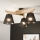 Brilagi - LED  Pinnale kinnitatav lühter ANTHONY 3xE14/40W/230V tamm/must