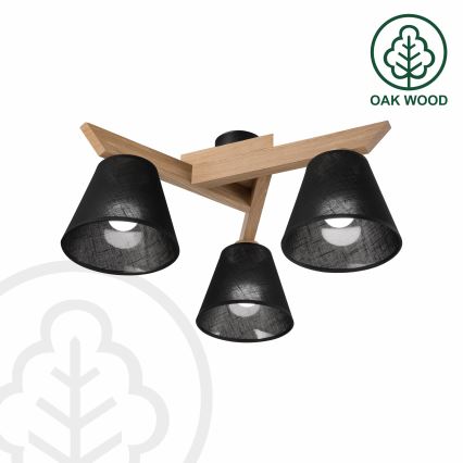 Brilagi - LED  Pinnale kinnitatav lühter ANTHONY 3xE14/40W/230V tamm/must
