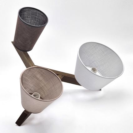 Brilagi - LED  Pinnale kinnitatav lühter ANTHONY 3xE14/40W/230V tamm pähklipuu