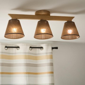Brilagi - LED  Pinnale kinnitatav lühter ANTHONY 3xE14/40W/230V tamm/pruun
