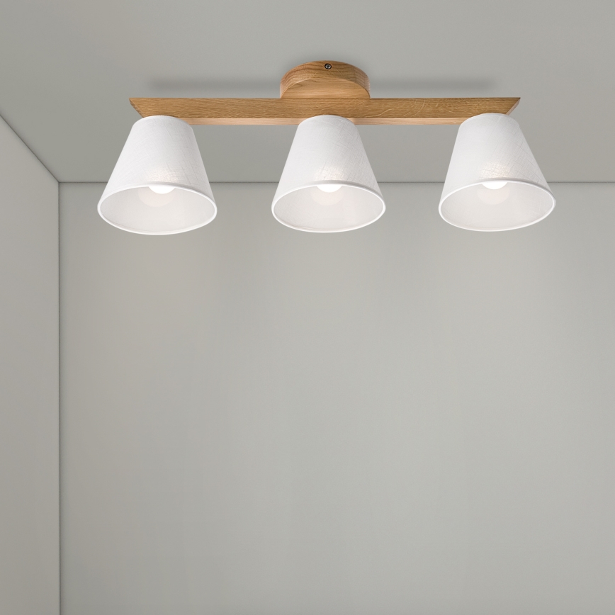 Brilagi - LED  Pinnale kinnitatav lühter ANTHONY 3xE14/40W/230V tamm/valge