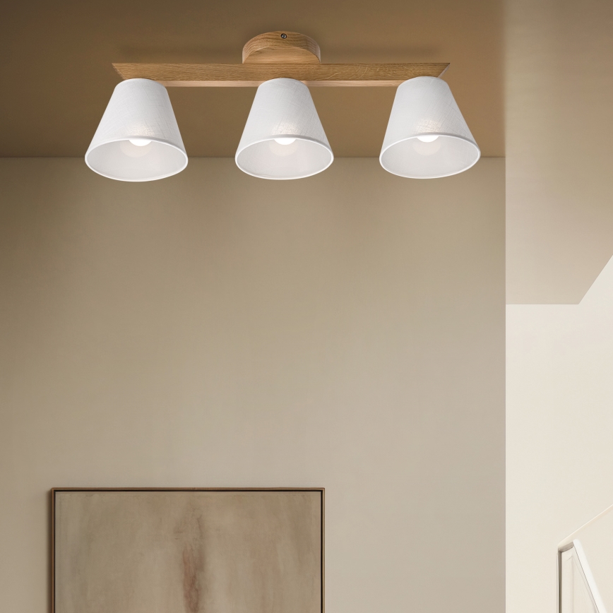 Brilagi - LED  Pinnale kinnitatav lühter ANTHONY 3xE14/40W/230V tamm/valge