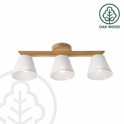 Brilagi - LED  Pinnale kinnitatav lühter ANTHONY 3xE14/40W/230V tamm/valge