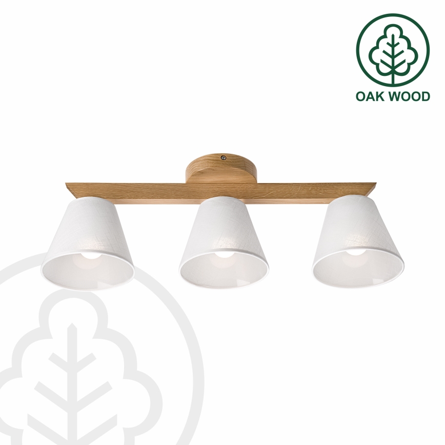 Brilagi - LED  Pinnale kinnitatav lühter ANTHONY 3xE14/40W/230V tamm/valge