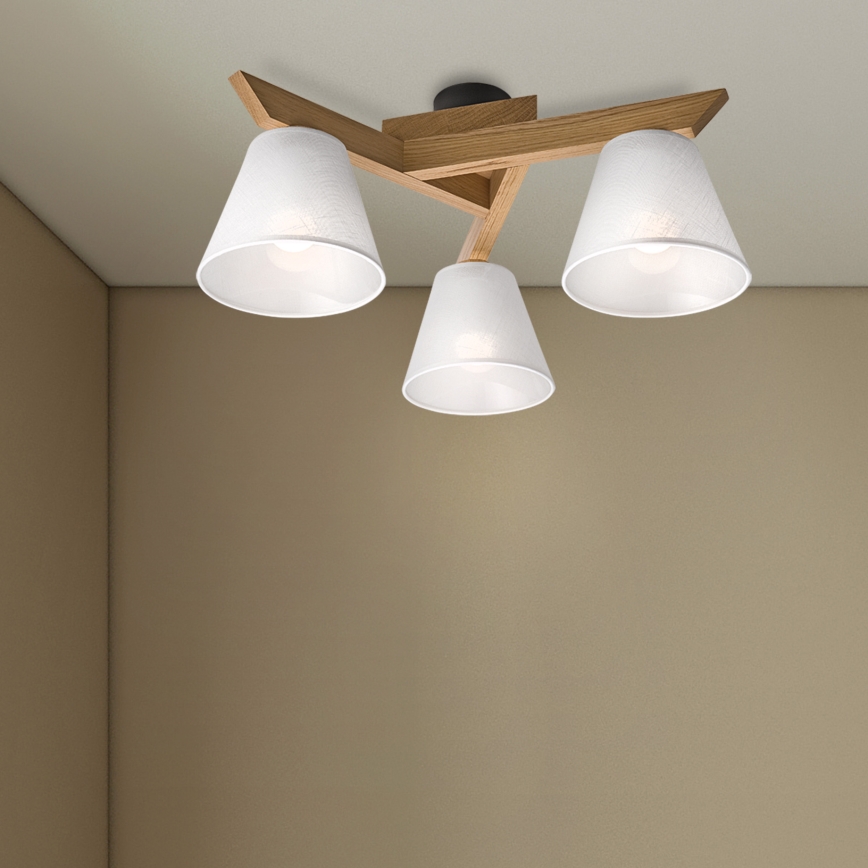 Brilagi - LED  Pinnale kinnitatav lühter ANTHONY 3xE14/40W/230V tamm/valge