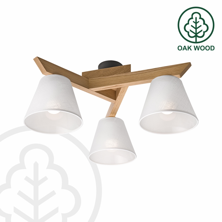 Brilagi - LED  Pinnale kinnitatav lühter ANTHONY 3xE14/40W/230V tamm/valge