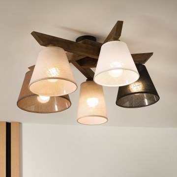 Brilagi - LED  Pinnale kinnitatav lühter ANTHONY 5xE14/40W/230V tamm