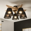 Brilagi - LED  Pinnale kinnitatav lühter ANTHONY 5xE14/40W/230V tamm/must