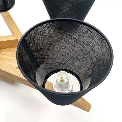 Brilagi - LED  Pinnale kinnitatav lühter ANTHONY 5xE14/40W/230V tamm/must