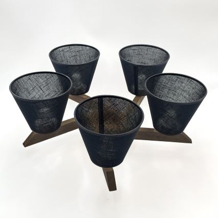 Brilagi - LED  Pinnale kinnitatav lühter ANTHONY 5xE14/40W/230V tamm/must