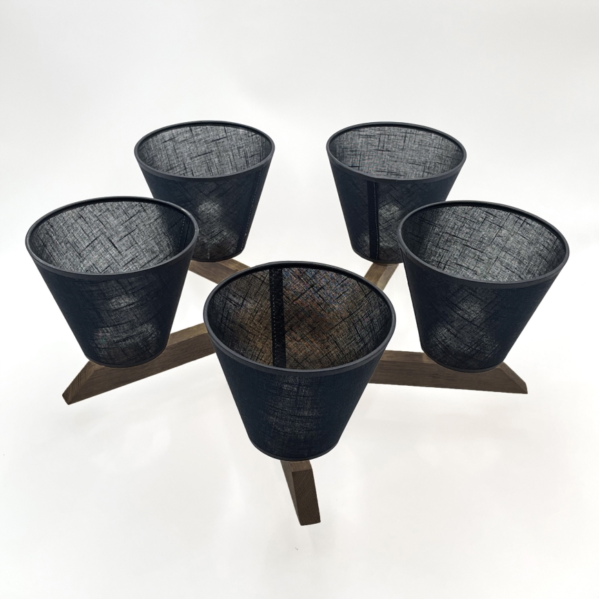 Brilagi - LED  Pinnale kinnitatav lühter ANTHONY 5xE14/40W/230V tamm/must