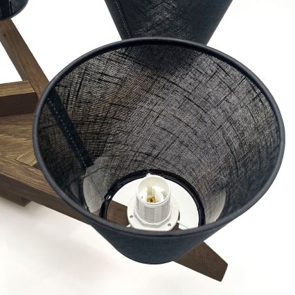Brilagi - LED  Pinnale kinnitatav lühter ANTHONY 5xE14/40W/230V tamm/must