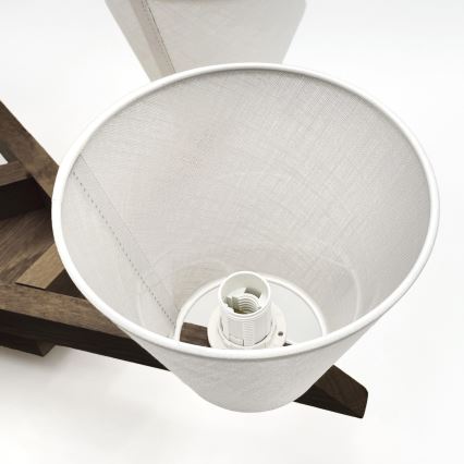 Brilagi - LED  Pinnale kinnitatav lühter ANTHONY 5xE14/40W/230V tamm pähklipuu/valge