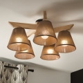 Brilagi - LED  Pinnale kinnitatav lühter ANTHONY 5xE14/40W/230V tamm/pruun