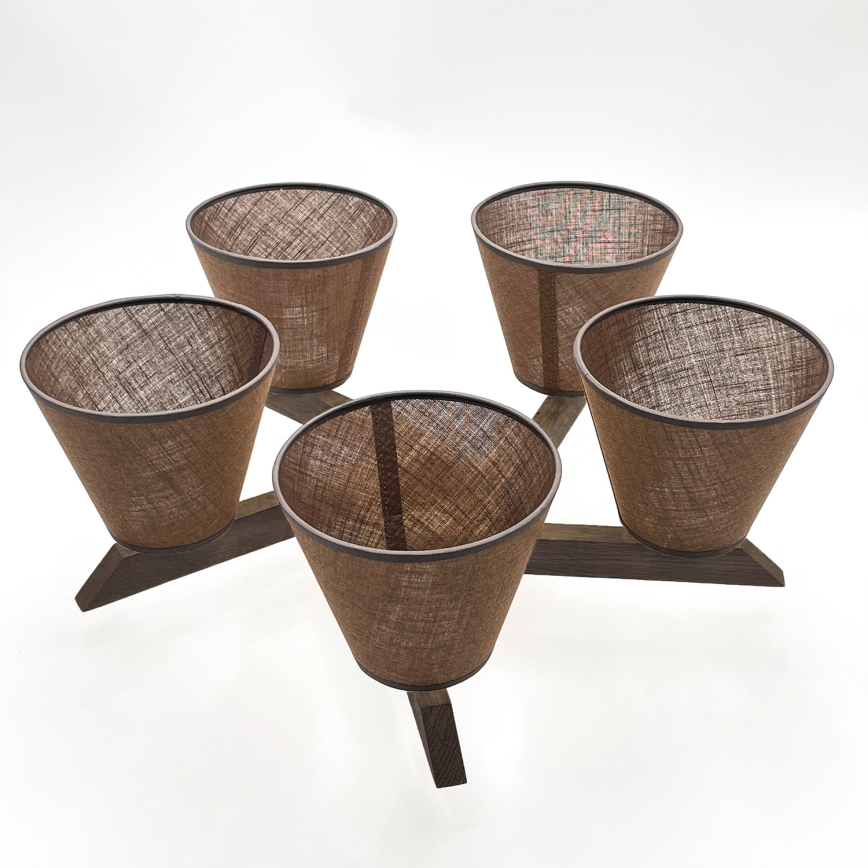 Brilagi - LED  Pinnale kinnitatav lühter ANTHONY 5xE14/40W/230V tamm/pruun