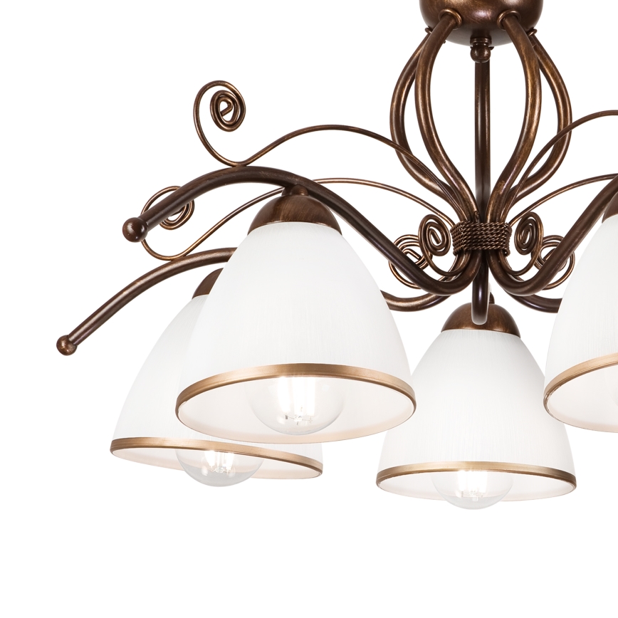 Brilagi - LED Pinnale kinnitatav lühter ANTICO 5xE27/60W/230V pronks paatina