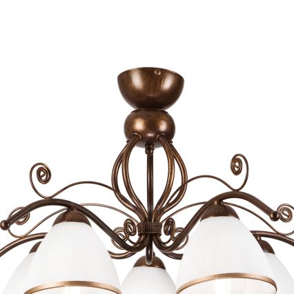 Brilagi - LED Pinnale kinnitatav lühter ANTICO 5xE27/60W/230V pronks paatina