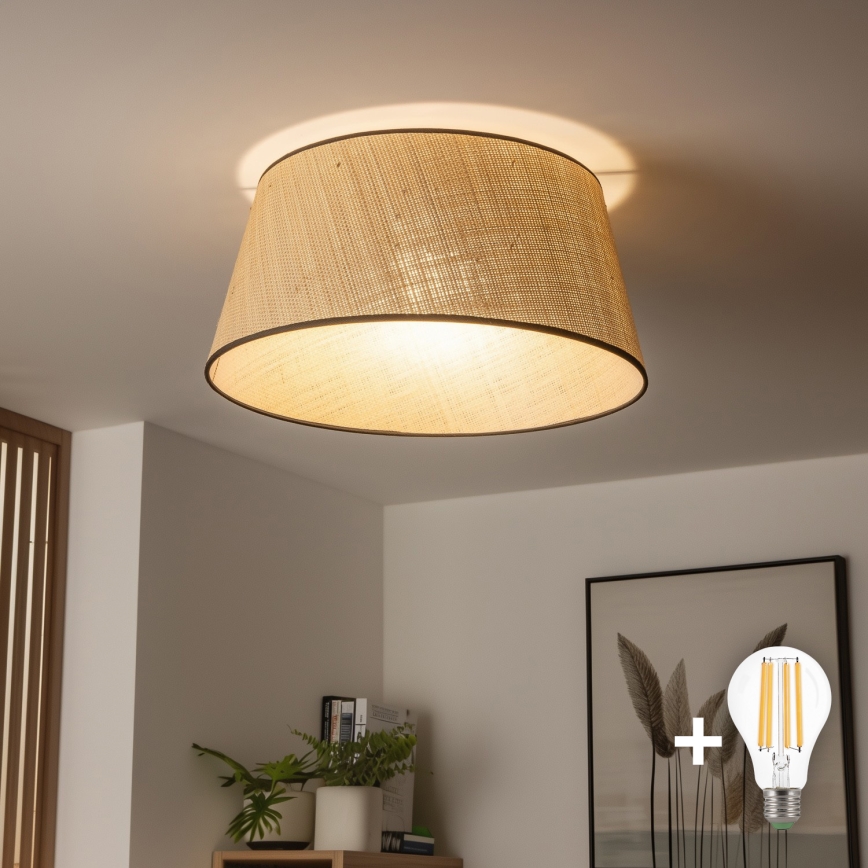 Brilagi - LED pinnale kinnitatav lühter CERIA 1xE27/40W/230V, läbimõõt 50 cm, beež