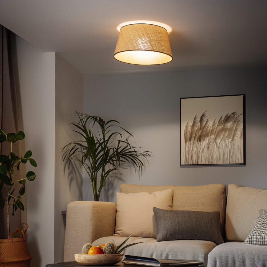 Brilagi - LED pinnale kinnitatav lühter CERIA 1xE27/40W/230V, läbimõõt 50 cm, beež
