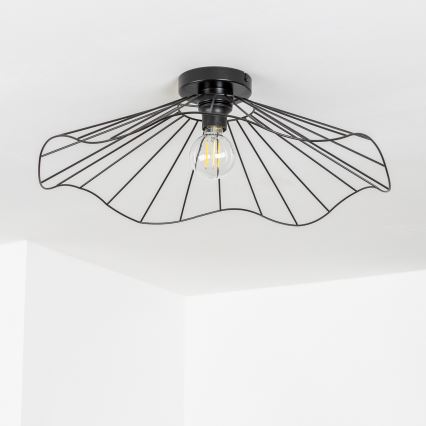 Brilagi - LED pinnale kinnitatav lühter CERIA WIRE 1xE27/40W/230V läbimõõt 60 cm must