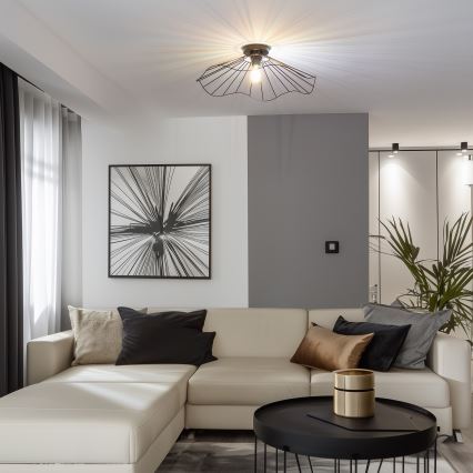 Brilagi - LED pinnale kinnitatav lühter CERIA WIRE 1xE27/40W/230V läbimõõt 60 cm must