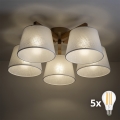 BRILAGI - LED Pinnale kinnitatav lühter LATTE SABIA 5xE27/15W/230V mänd/valge