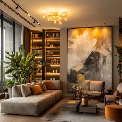 Brilagi - LED Pinnale kinnitatav lühter MILLA 10xG9/3W/230V kuldne