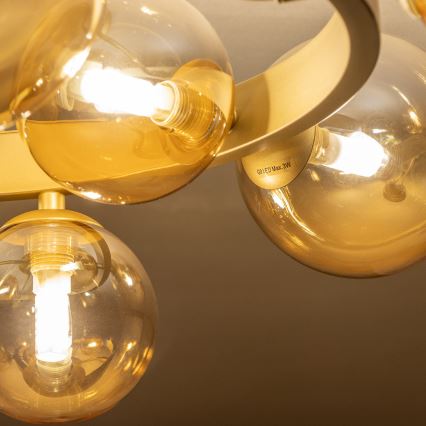 Brilagi - LED Pinnale kinnitatav lühter MILLA 10xG9/3W/230V kuldne