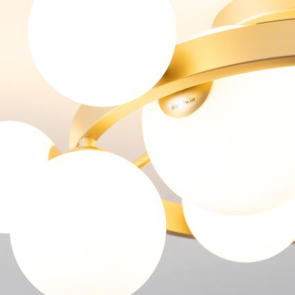 Brilagi - LED Pinnale kinnitatav lühter MILLA 10xG9/3W/230V kuldne/valge