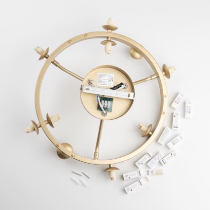 Brilagi - LED Pinnale kinnitatav lühter MILLA 10xG9/3W/230V kuldne/valge