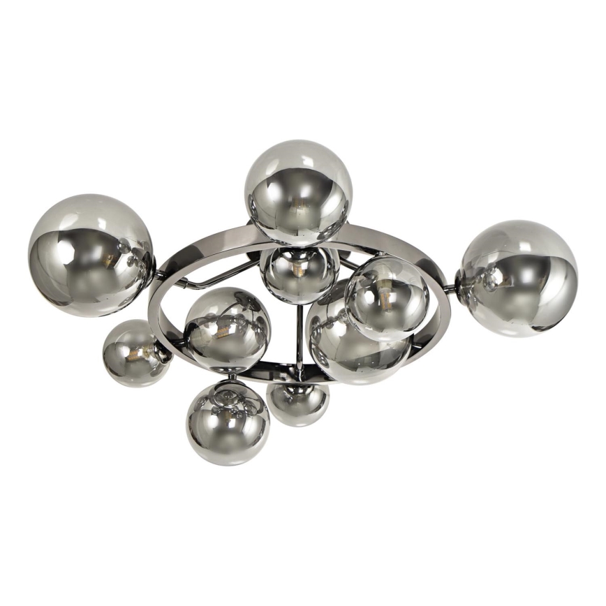 Brilagi - LED Pinnale kinnitatav lühter MILLA 10xG9/3W/230V läikiv kroom/suitsune