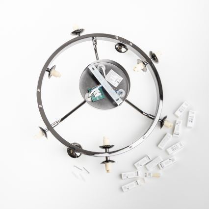 Brilagi - LED Pinnale kinnitatav lühter MILLA 10xG9/3W/230V läikiv kroom/suitsune