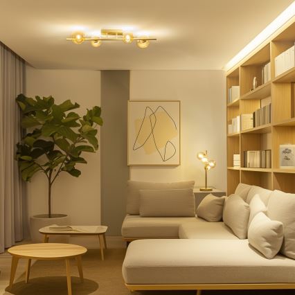 Brilagi - LED Pinnale kinnitatav lühter MILLA 4xG9/3W/230V kuldne