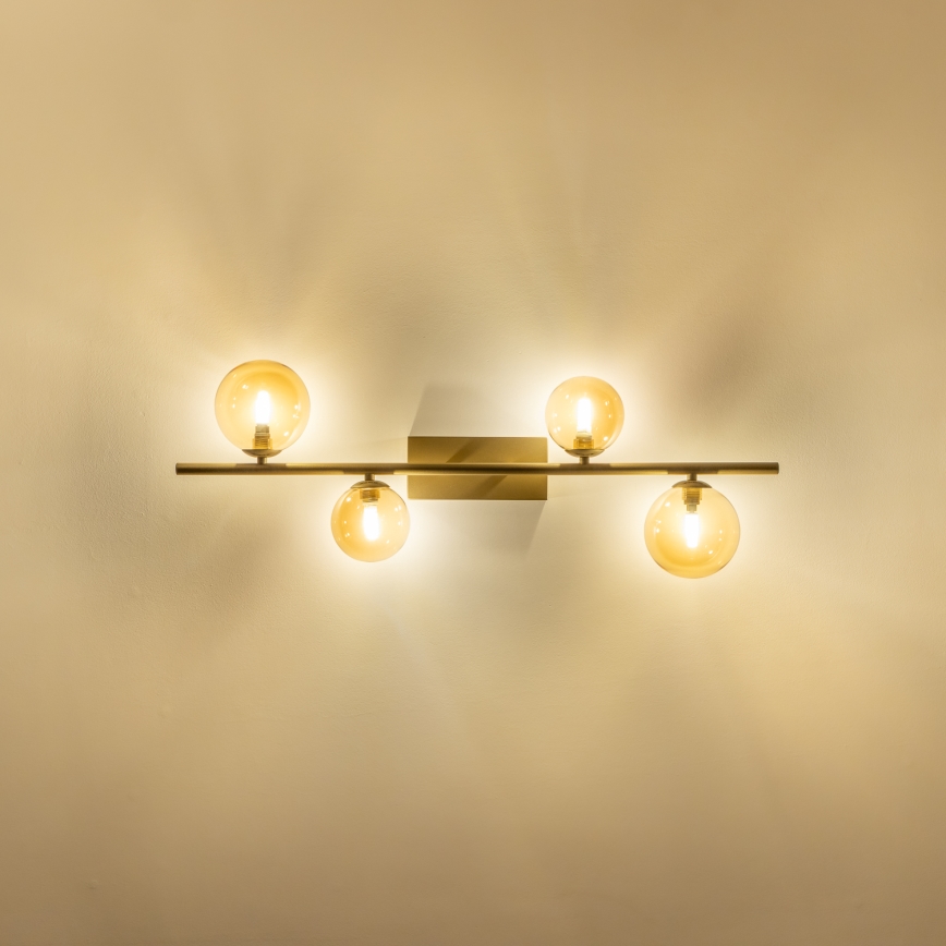 Brilagi - LED Pinnale kinnitatav lühter MILLA 4xG9/3W/230V kuldne