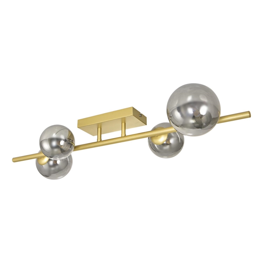 Brilagi - LED Pinnale kinnitatav lühter MILLA 4xG9/3W/230V kuldne/suitsune