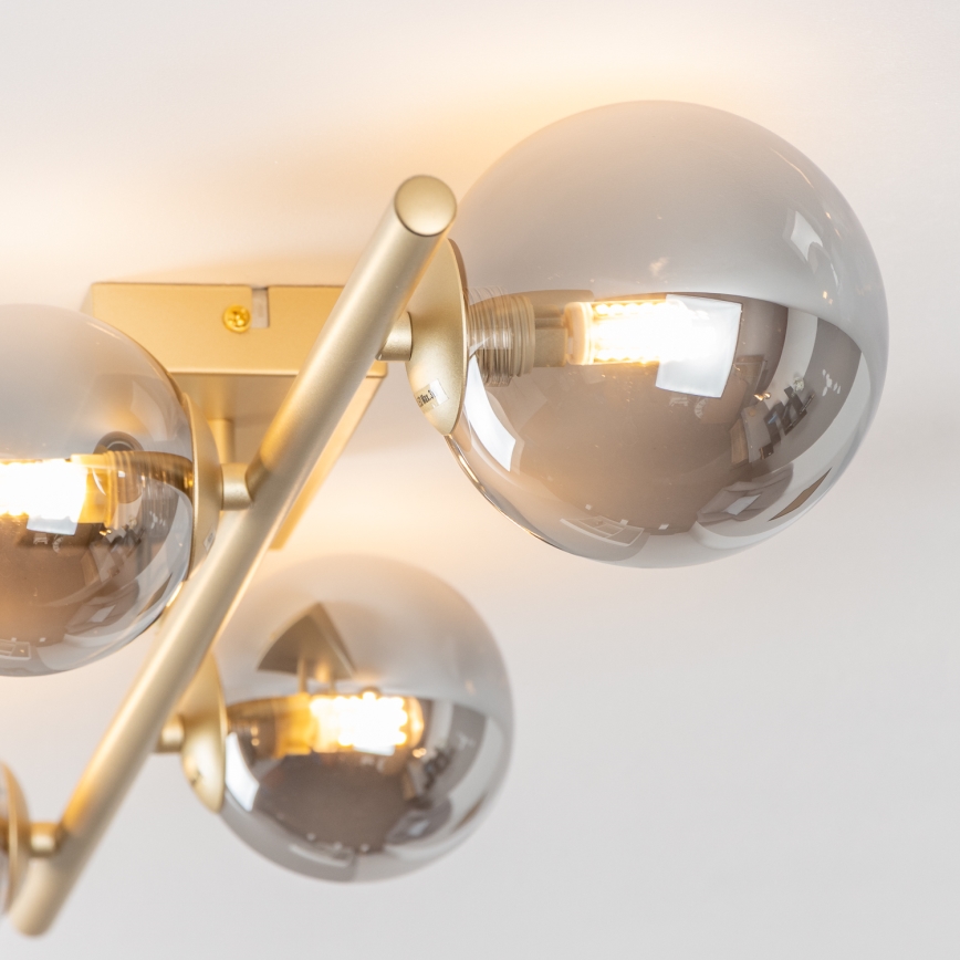 Brilagi - LED Pinnale kinnitatav lühter MILLA 4xG9/3W/230V kuldne/suitsune