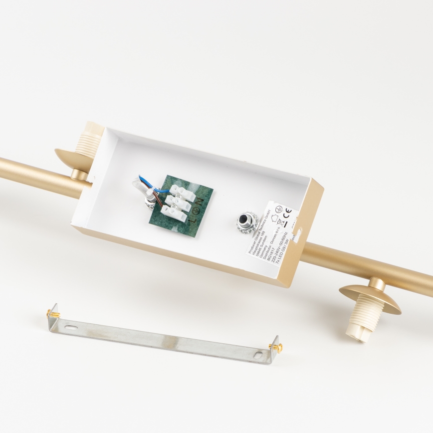 Brilagi - LED Pinnale kinnitatav lühter MILLA 4xG9/3W/230V kuldne/suitsune