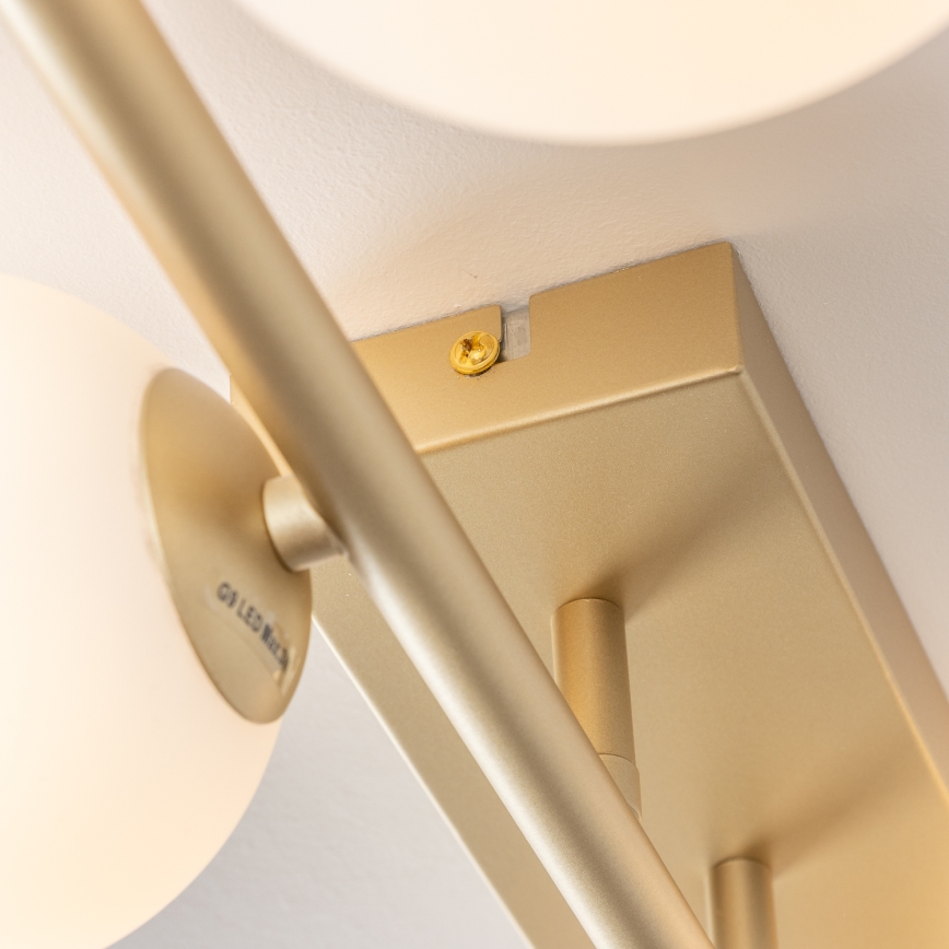 Brilagi - LED Pinnale kinnitatav lühter MILLA 4xG9/3W/230V kuldne/valge