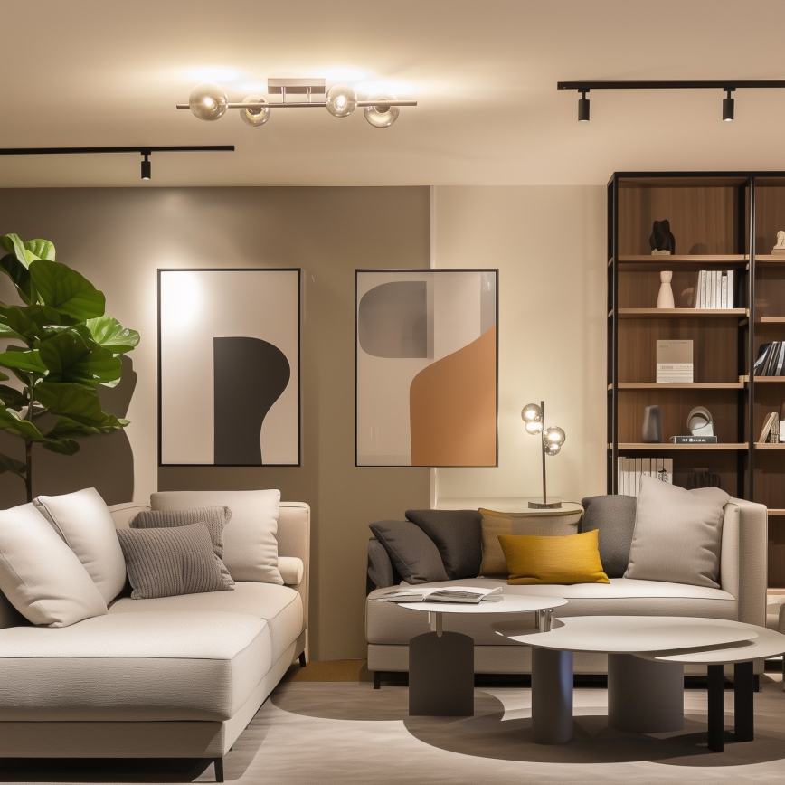 Brilagi - LED Pinnale kinnitatav lühter MILLA 4xG9/3W/230V läikiv kroom/suitsune