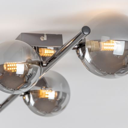 Brilagi - LED Pinnale kinnitatav lühter MILLA 4xG9/3W/230V läikiv kroom/suitsune