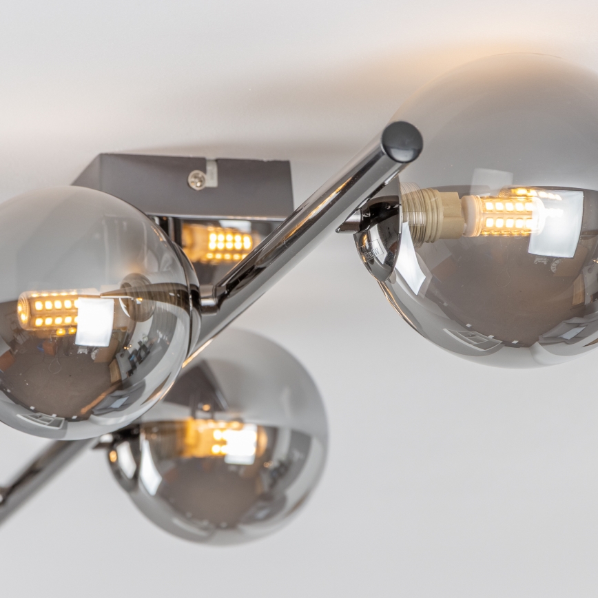 Brilagi - LED Pinnale kinnitatav lühter MILLA 4xG9/3W/230V läikiv kroom/suitsune